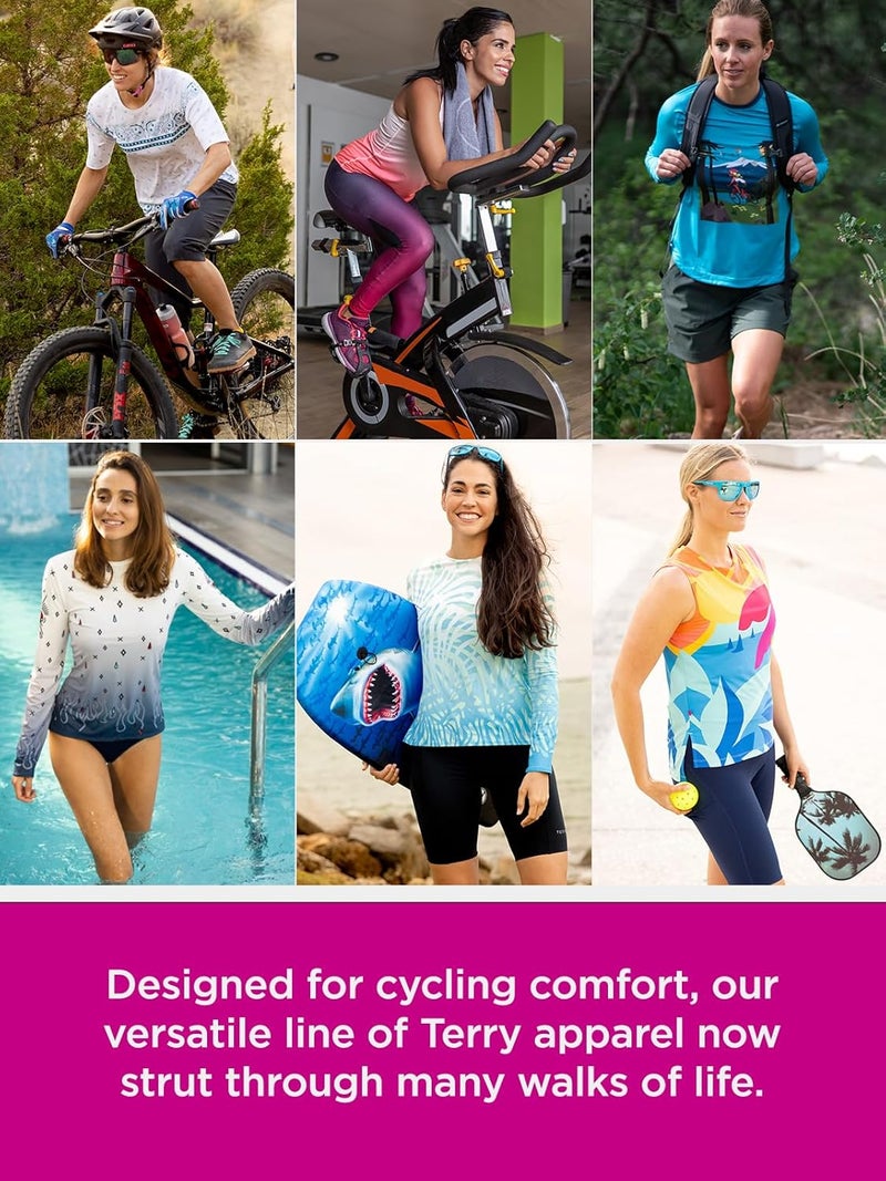 Terry Bike Shorts Women Padded Metro Regular 11.5 Inch Mountain Bike Hiking Shorts with Removable Cycling Padded Liner - Image 5